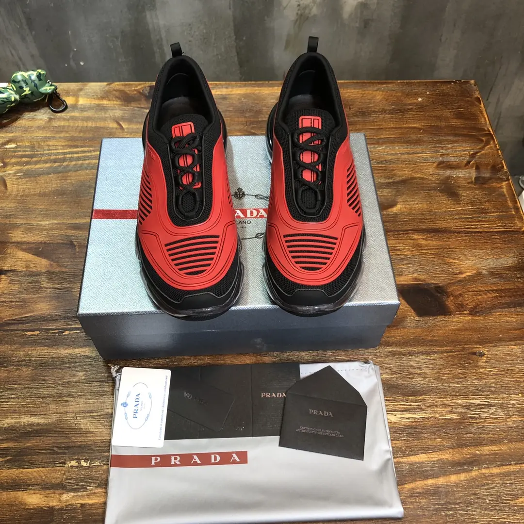 Prada Cloudbust Thunder Red Black Rep Shoes – High Quality 1:1 Replica Sneakers BestValue 258