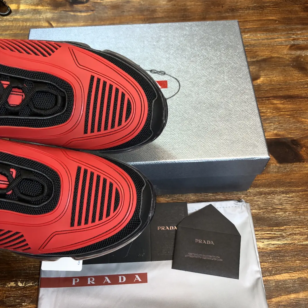 Prada Cloudbust Thunder Red Black Rep Shoes – High Quality 1:1 Replica Sneakers BestValue 258