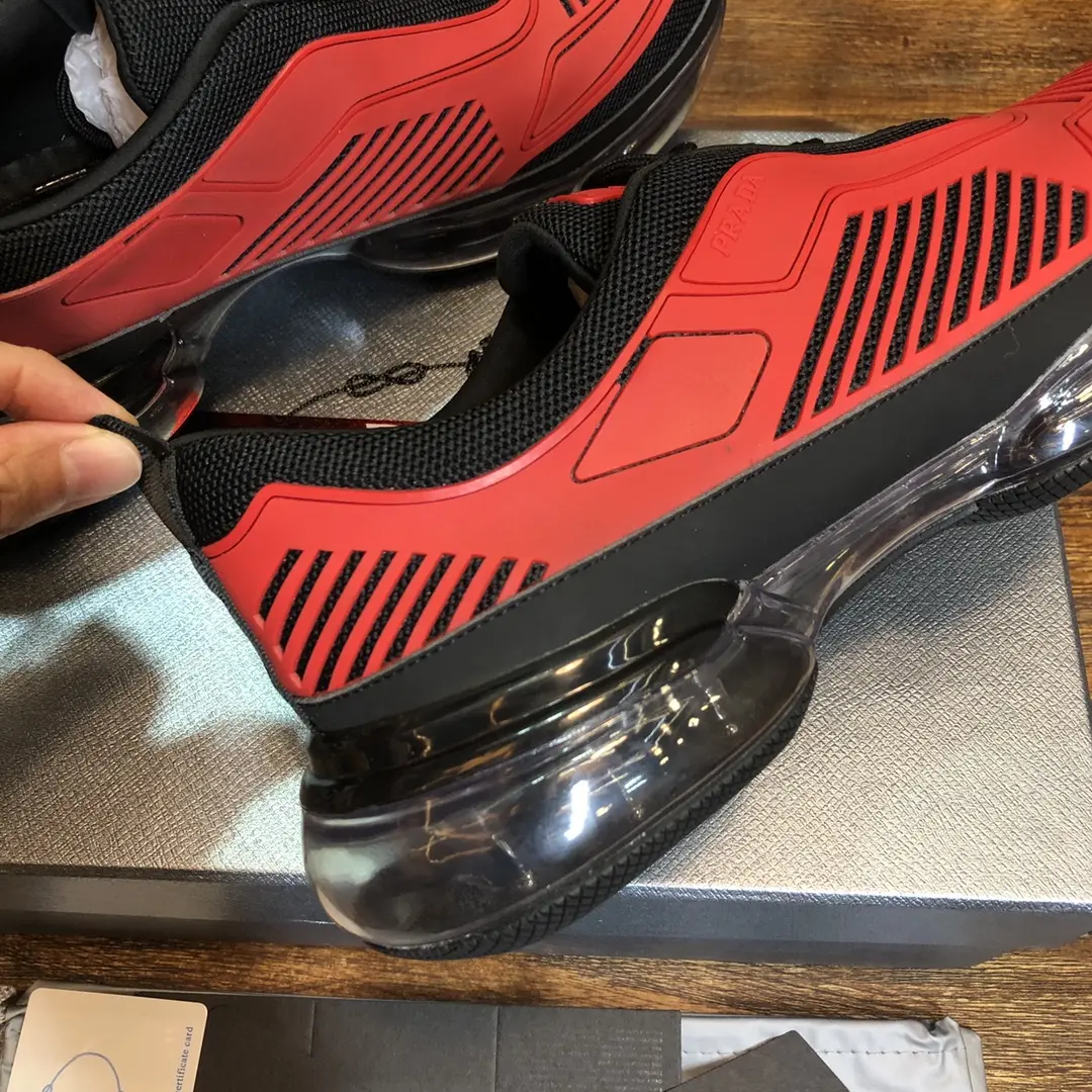 Prada Cloudbust Thunder Red Black Rep Shoes – High Quality 1:1 Replica Sneakers BestValue 258
