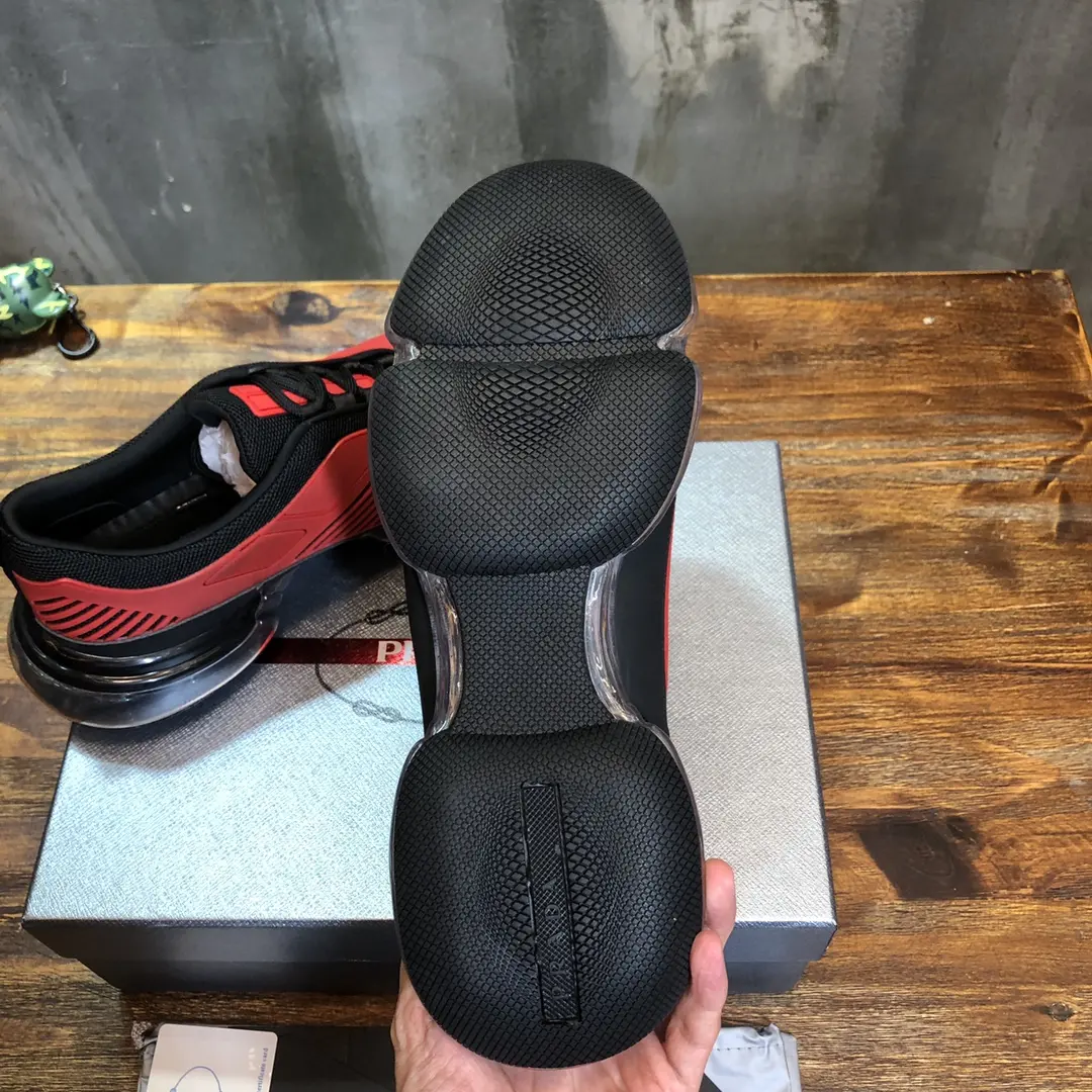 Prada Cloudbust Thunder Red Black Rep Shoes – High Quality 1:1 Replica Sneakers BestValue 258