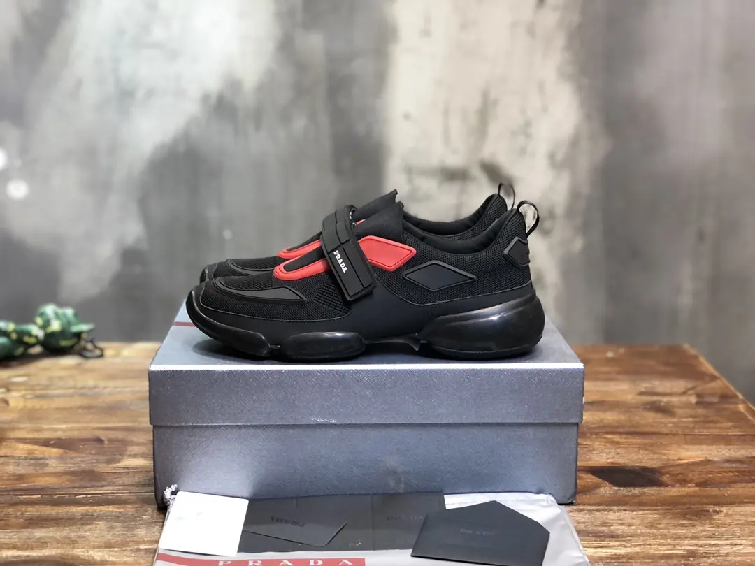 Prada Cloudbust Thunder Sneakers Black Red – High Quality Replica Prada Shoes WeatherProof 191