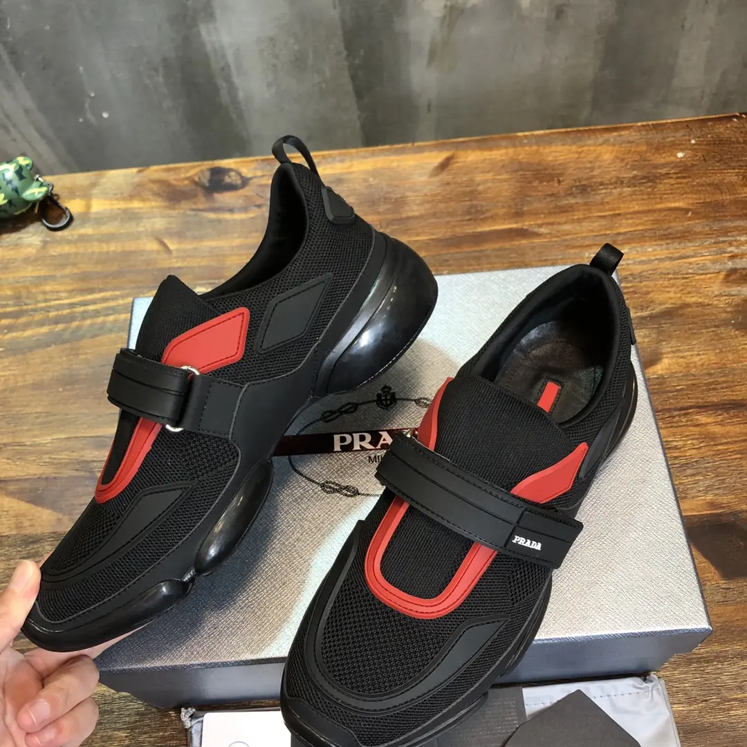 Prada Cloudbust Thunder Sneakers Black Red – High Quality Replica Prada Shoes WeatherProof 191