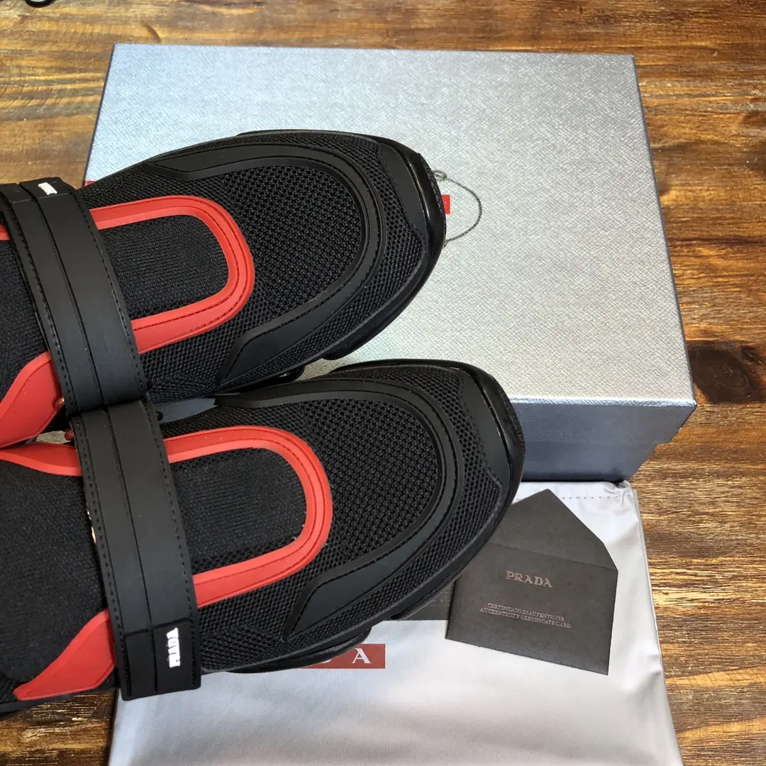 Prada Cloudbust Thunder Sneakers Black Red – High Quality Replica Prada Shoes WeatherProof 191