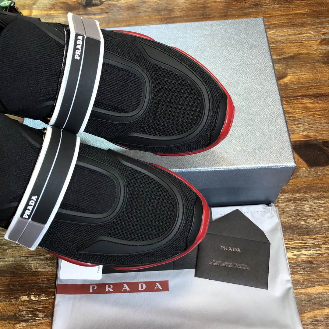 Prada Cloudbust Thunder Sneakers Black Red – Replica Prada Shoes & High Quality Replica Sneakers Stretchable 249