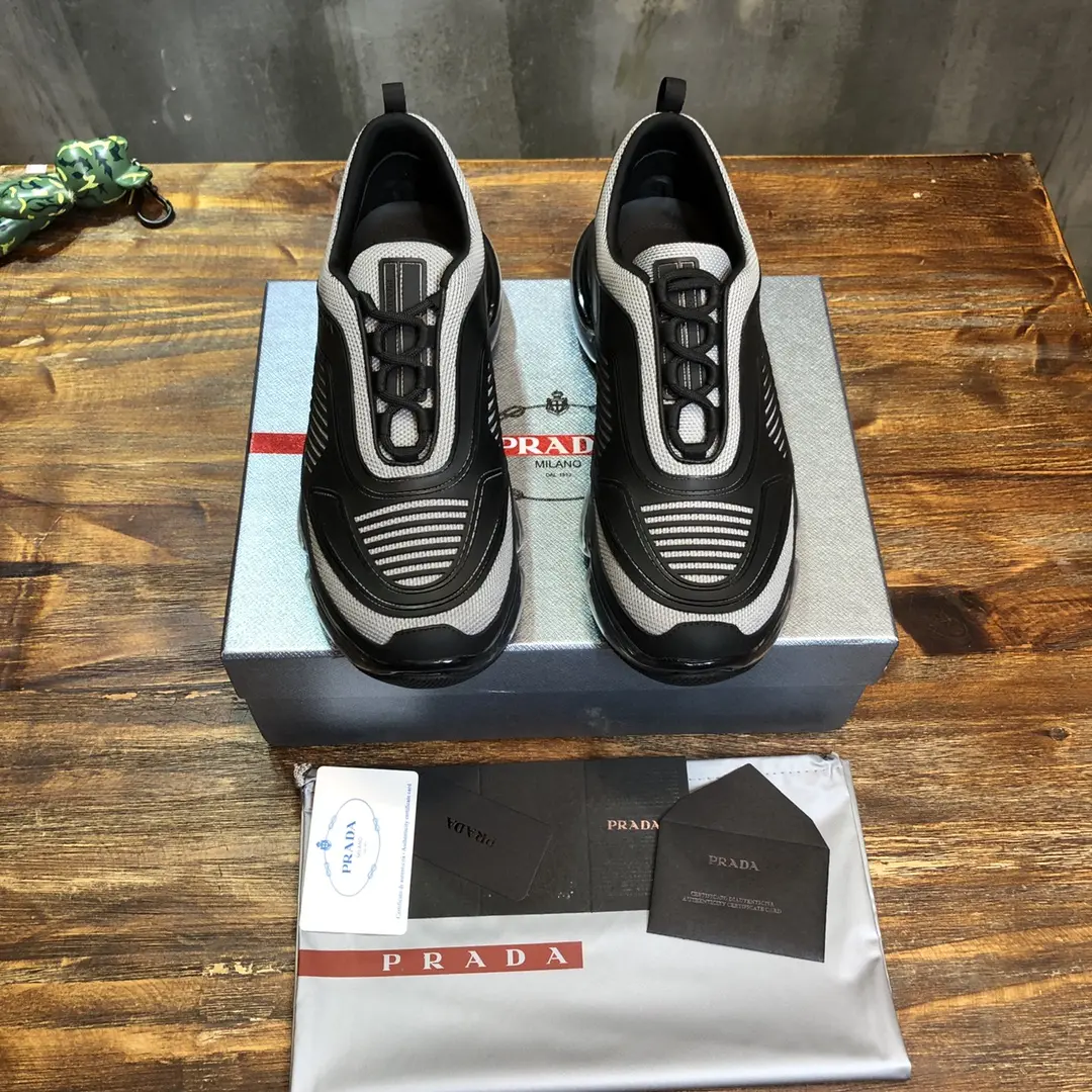 Minimalist Prada Cloudbust Thunder Sneakers Black White – Replica Prada Shoes & High Quality Prada Sneakers Replica 257