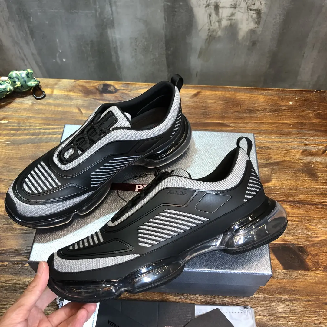 Minimalist Prada Cloudbust Thunder Sneakers Black White – Replica Prada Shoes & High Quality Prada Sneakers Replica 257