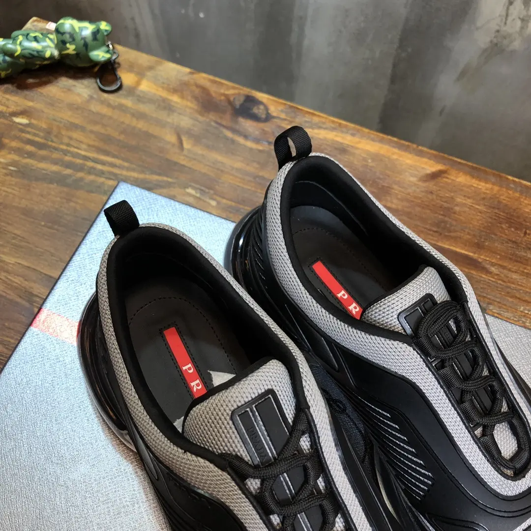 Minimalist Prada Cloudbust Thunder Sneakers Black White – Replica Prada Shoes & High Quality Prada Sneakers Replica 257