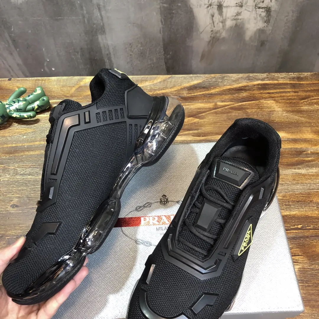 Prada Cushion Sneaker Black Yellow Logo – Replica Prada Shoes & High Quality Prada Sneakers Replica Bold 225