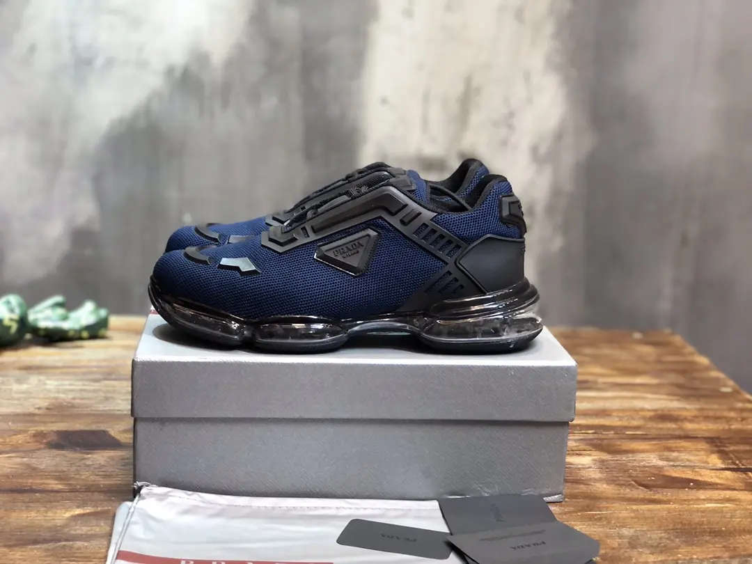 Affordable Prada Cushion Sneaker Blue Mesh Design – High Quality Prada Sneakers Replica & 1:1 Replica Sneakers 227