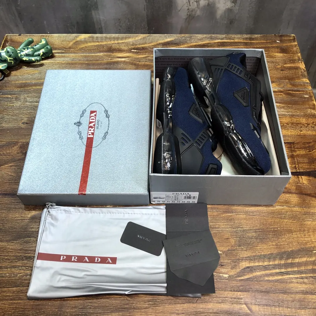 Affordable Prada Cushion Sneaker Blue Mesh Design – High Quality Prada Sneakers Replica & 1:1 Replica Sneakers 227