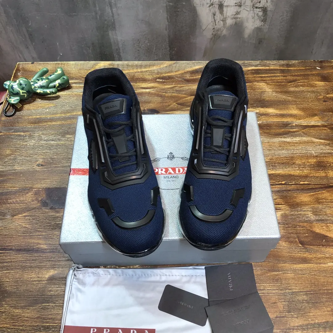 Affordable Prada Cushion Sneaker Blue Mesh Design – High Quality Prada Sneakers Replica & 1:1 Replica Sneakers 227