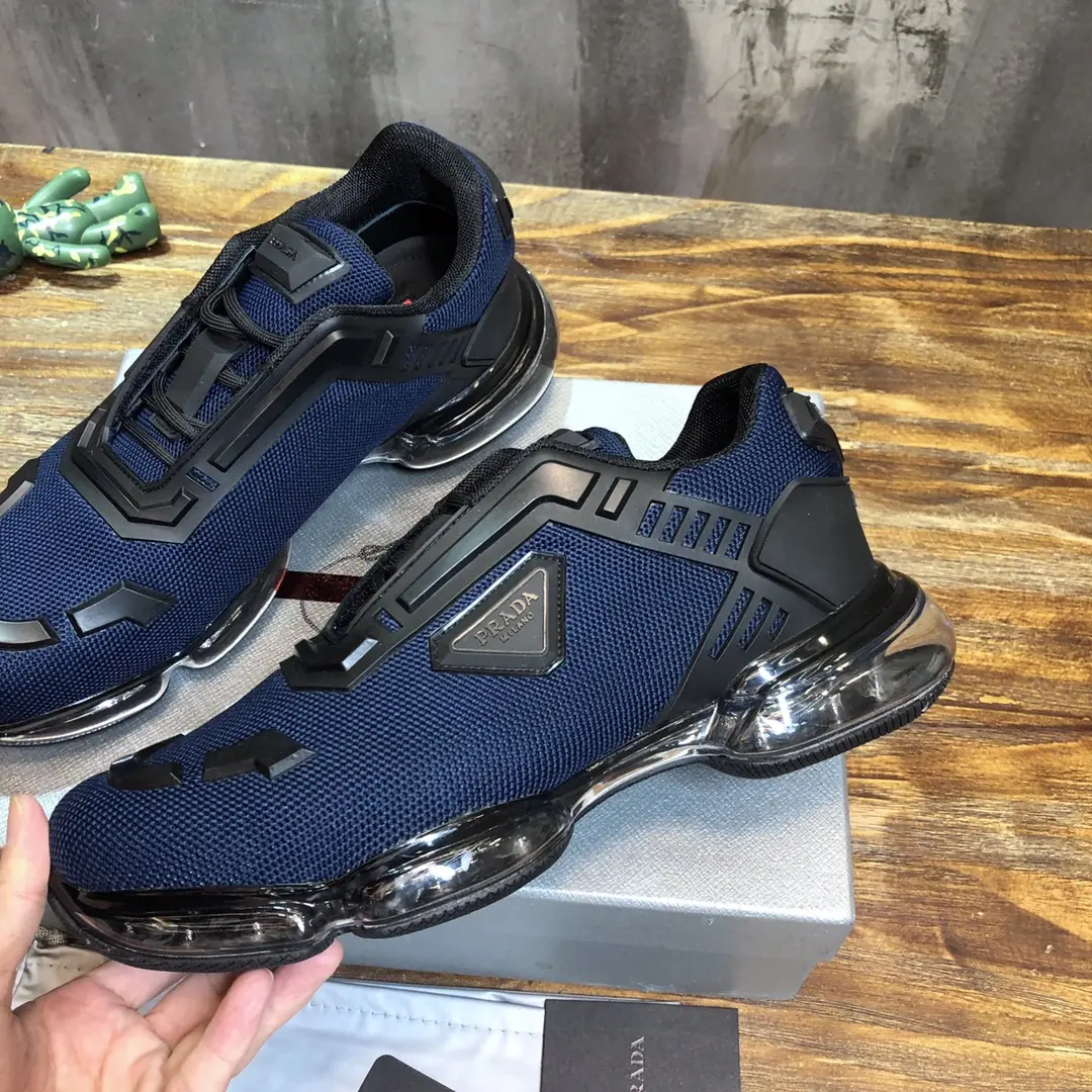 Affordable Prada Cushion Sneaker Blue Mesh Design – High Quality Prada Sneakers Replica & 1:1 Replica Sneakers 227
