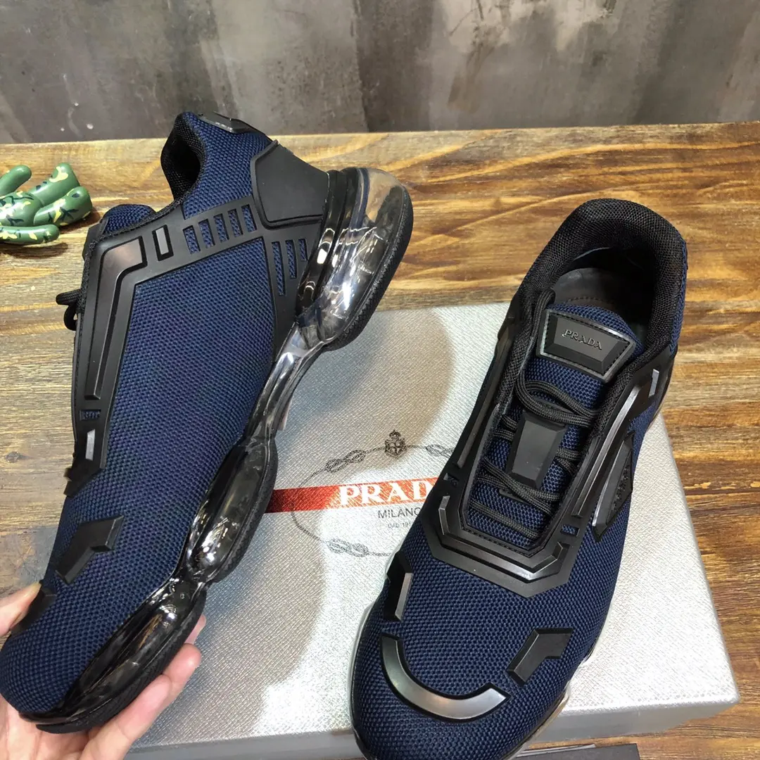 Affordable Prada Cushion Sneaker Blue Mesh Design – High Quality Prada Sneakers Replica & 1:1 Replica Sneakers 227