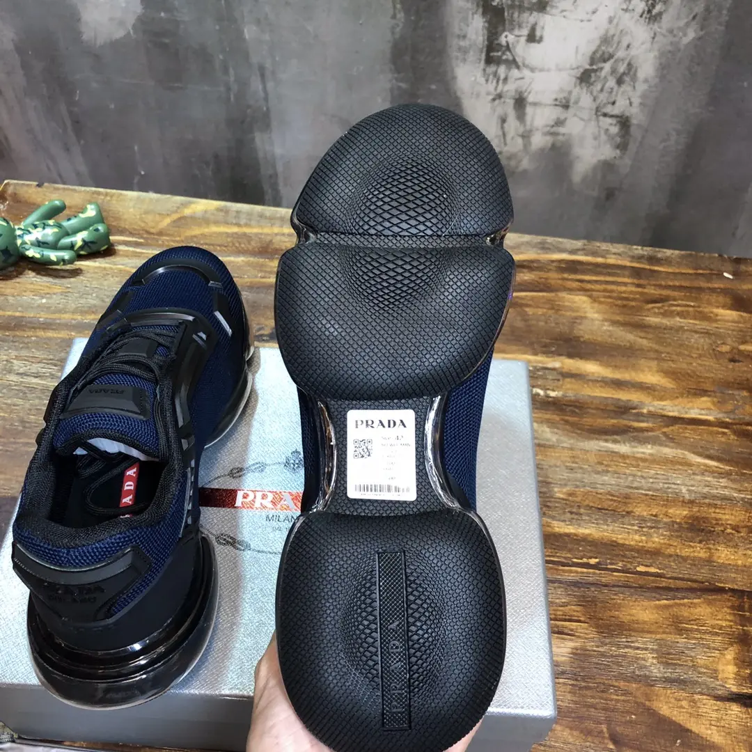 Affordable Prada Cushion Sneaker Blue Mesh Design – High Quality Prada Sneakers Replica & 1:1 Replica Sneakers 227