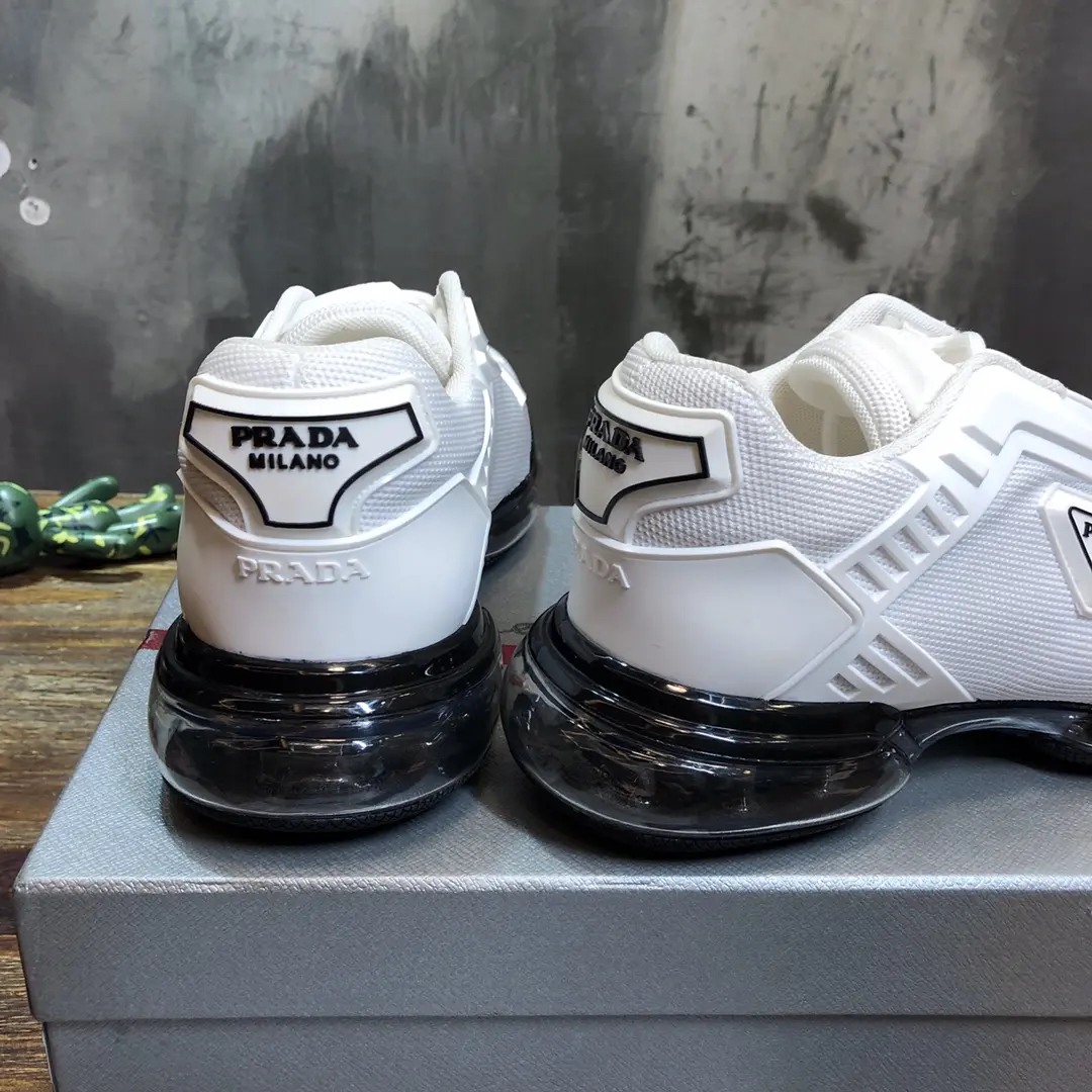 Packable Prada Cushion Sneaker White Black Low-Top – High Quality Replica Prada Shoes 1: 208