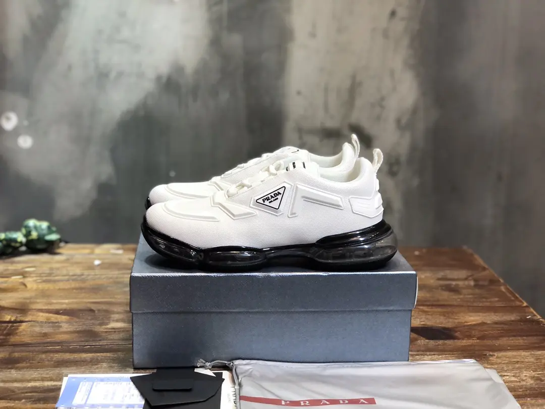 MultiPurpose Prada Cushion Sneaker White Low-Top – Replica Prada Shoes with High Quality 252