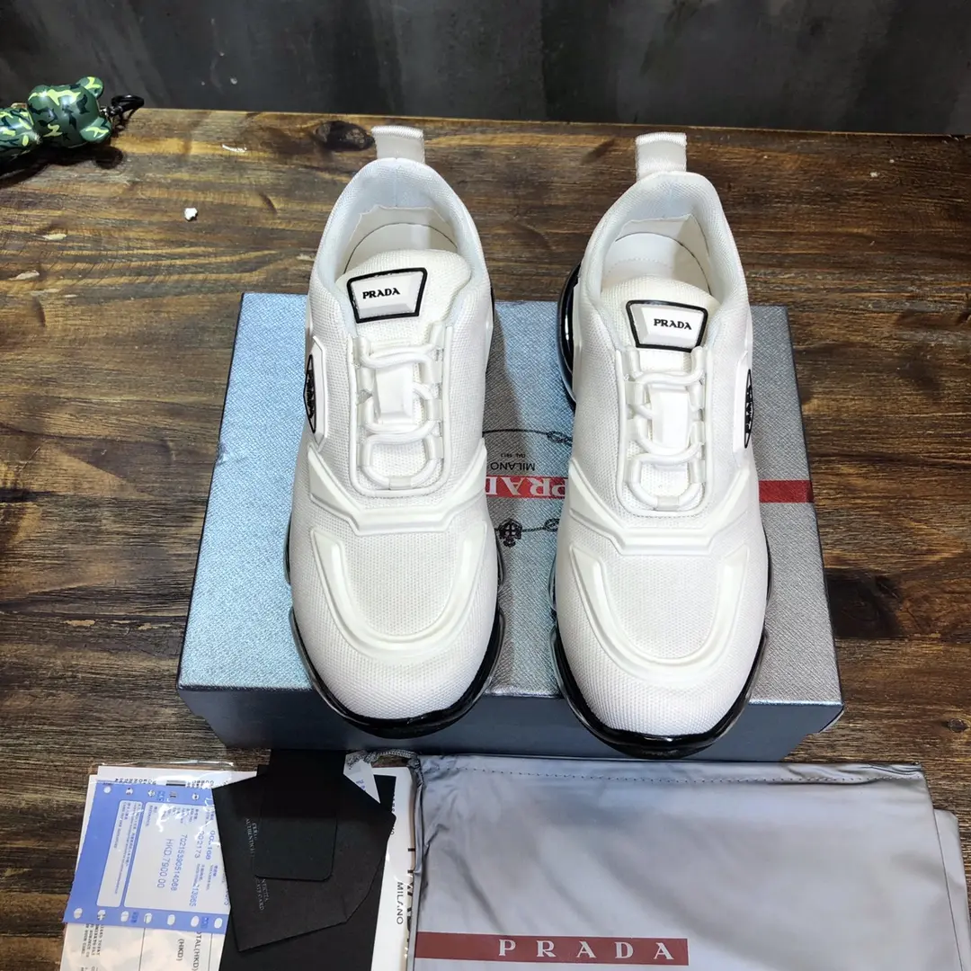 MultiPurpose Prada Cushion Sneaker White Low-Top – Replica Prada Shoes with High Quality 252