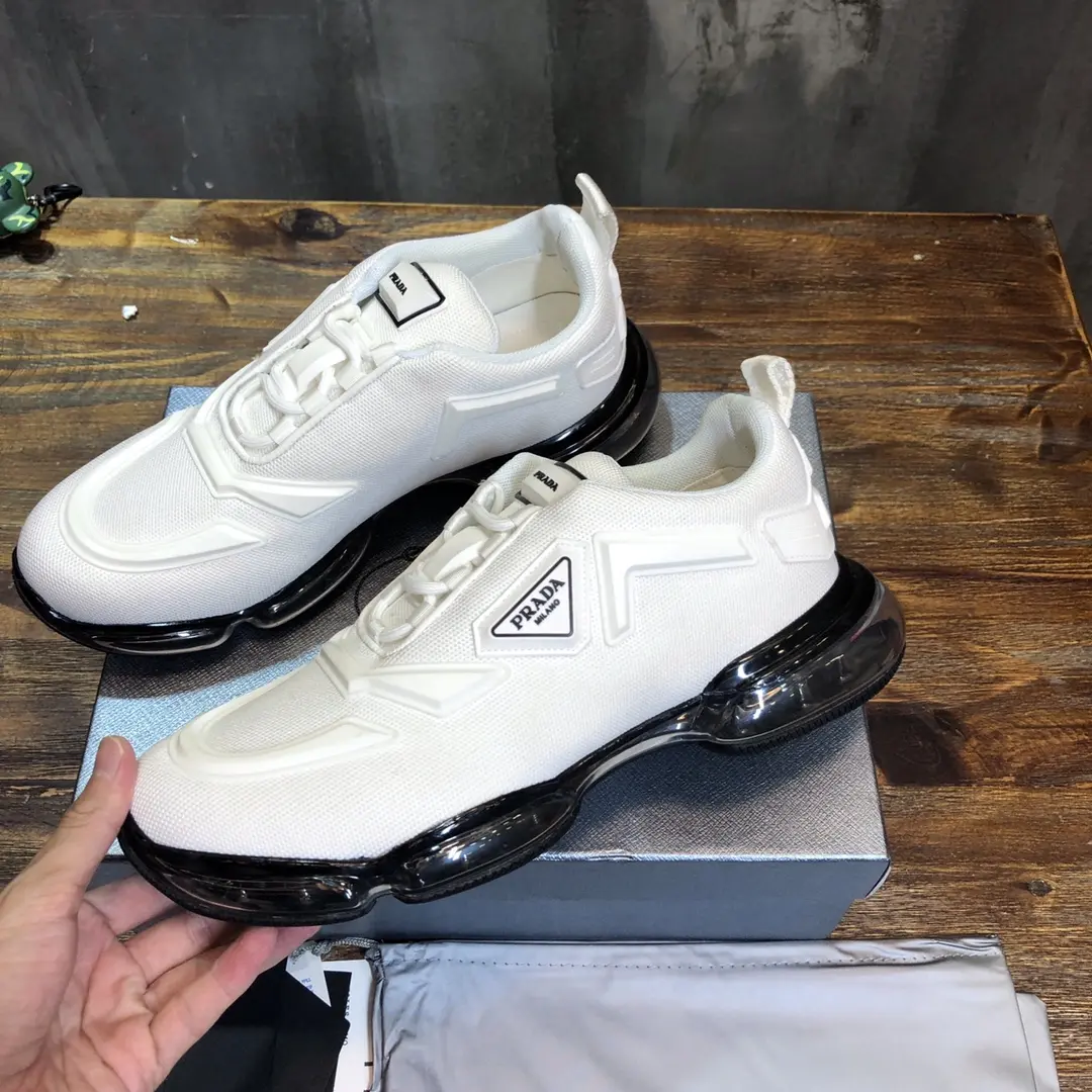 MultiPurpose Prada Cushion Sneaker White Low-Top – Replica Prada Shoes with High Quality 252