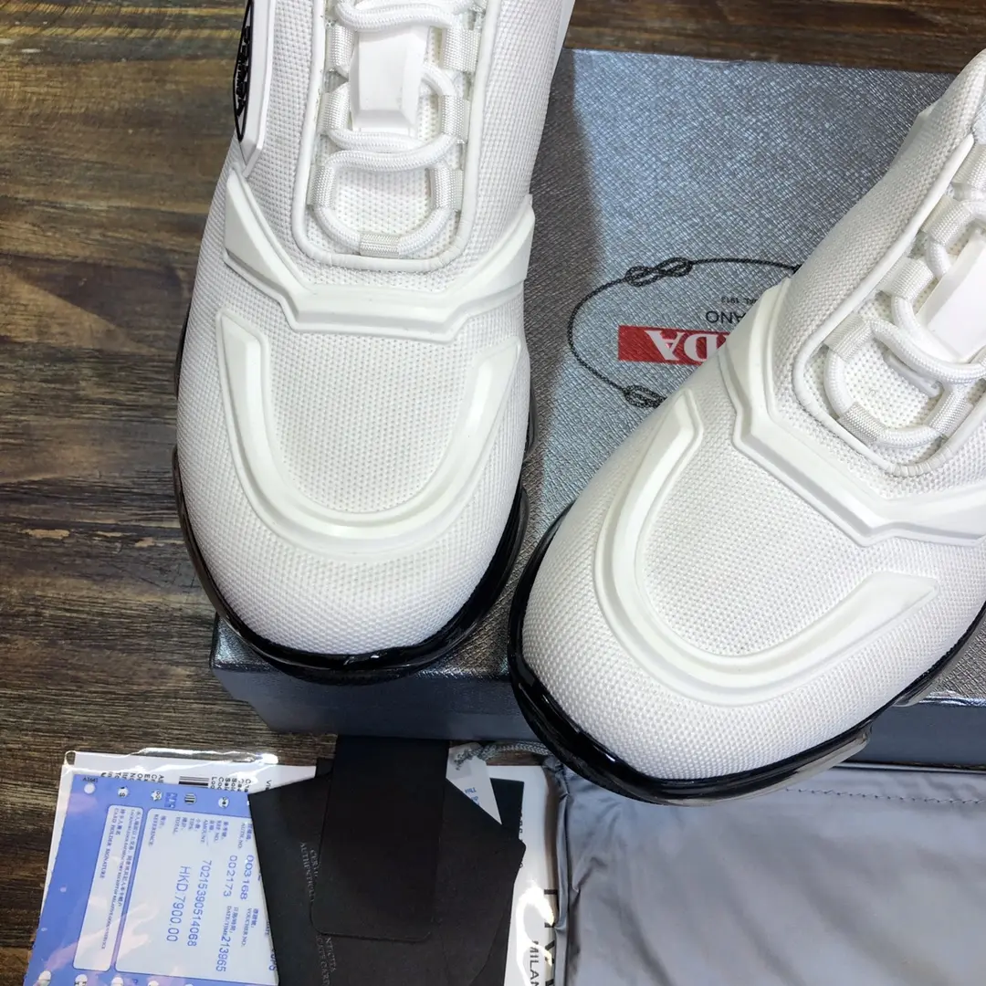 MultiPurpose Prada Cushion Sneaker White Low-Top – Replica Prada Shoes with High Quality 252