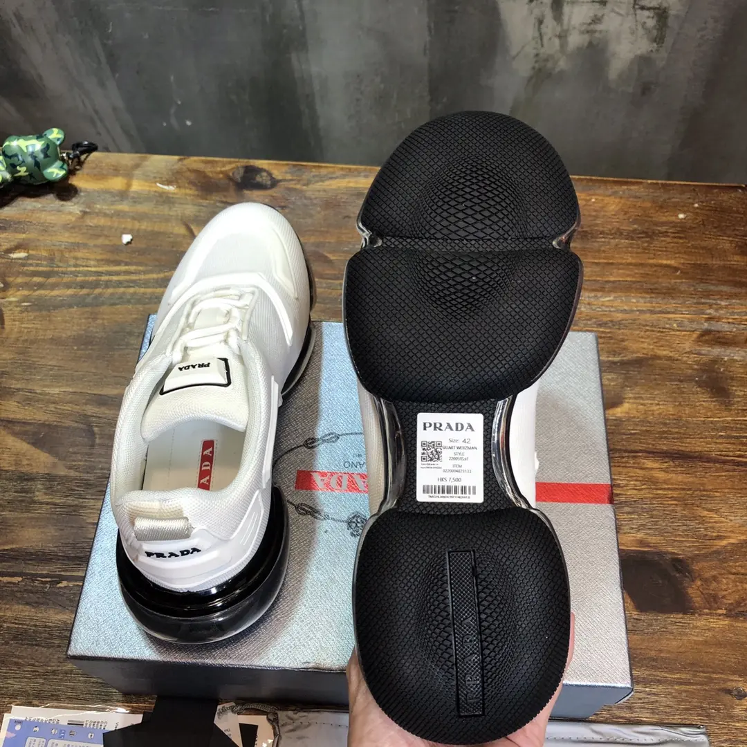 MultiPurpose Prada Cushion Sneaker White Low-Top – Replica Prada Shoes with High Quality 252