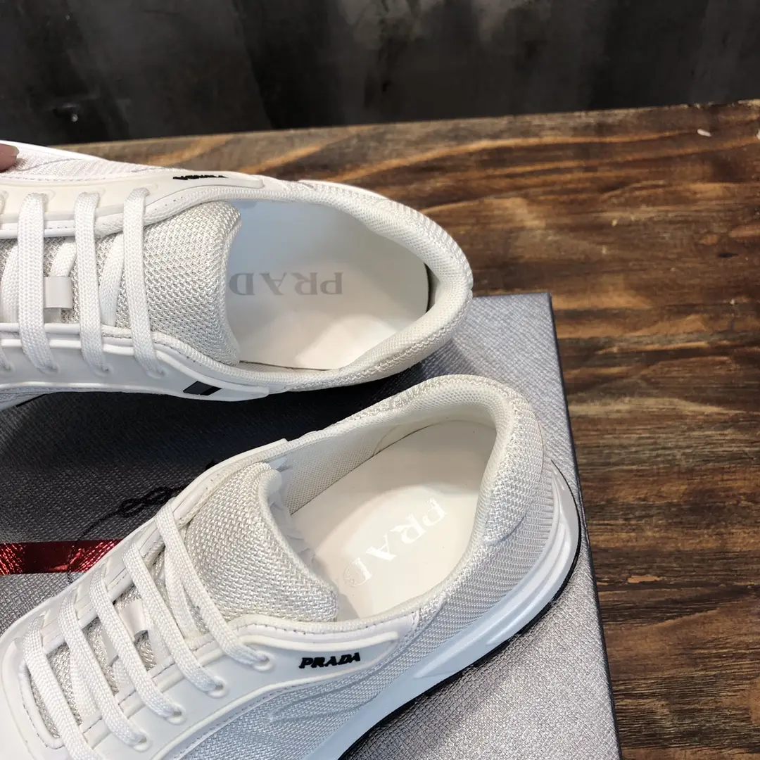 Practical Prada Men’s White Knit Sneakers 2022 – , Breathable Replica Prada Shoes, High Quality Rep Sneakers, Sizes 38- 186