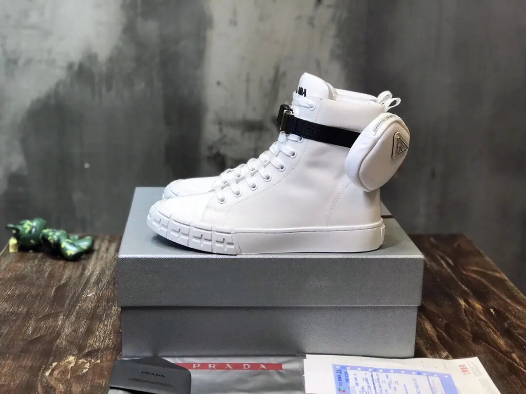Prada Sport Wallet Sneaker White High-Top – High Quality Replica Prada Shoes for Sale Sophisticated 241
