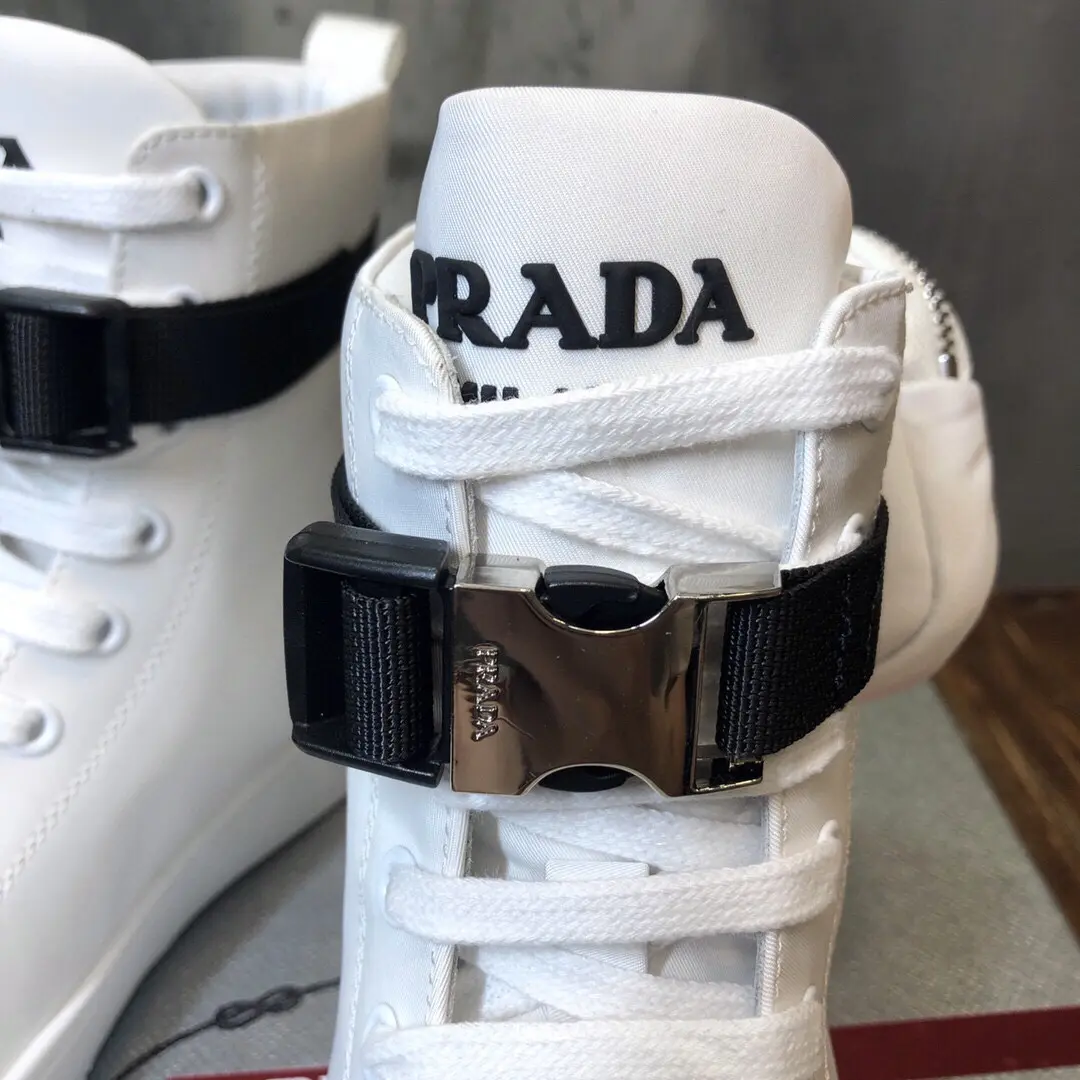 Prada Sport Wallet Sneaker White High-Top – High Quality Replica Prada Shoes for Sale Sophisticated 241