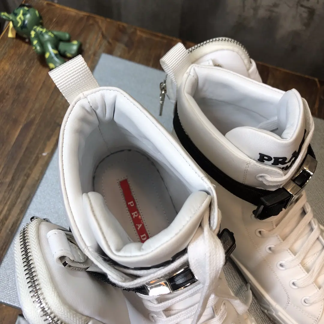 Prada Sport Wallet Sneaker White High-Top – High Quality Replica Prada Shoes for Sale Sophisticated 241