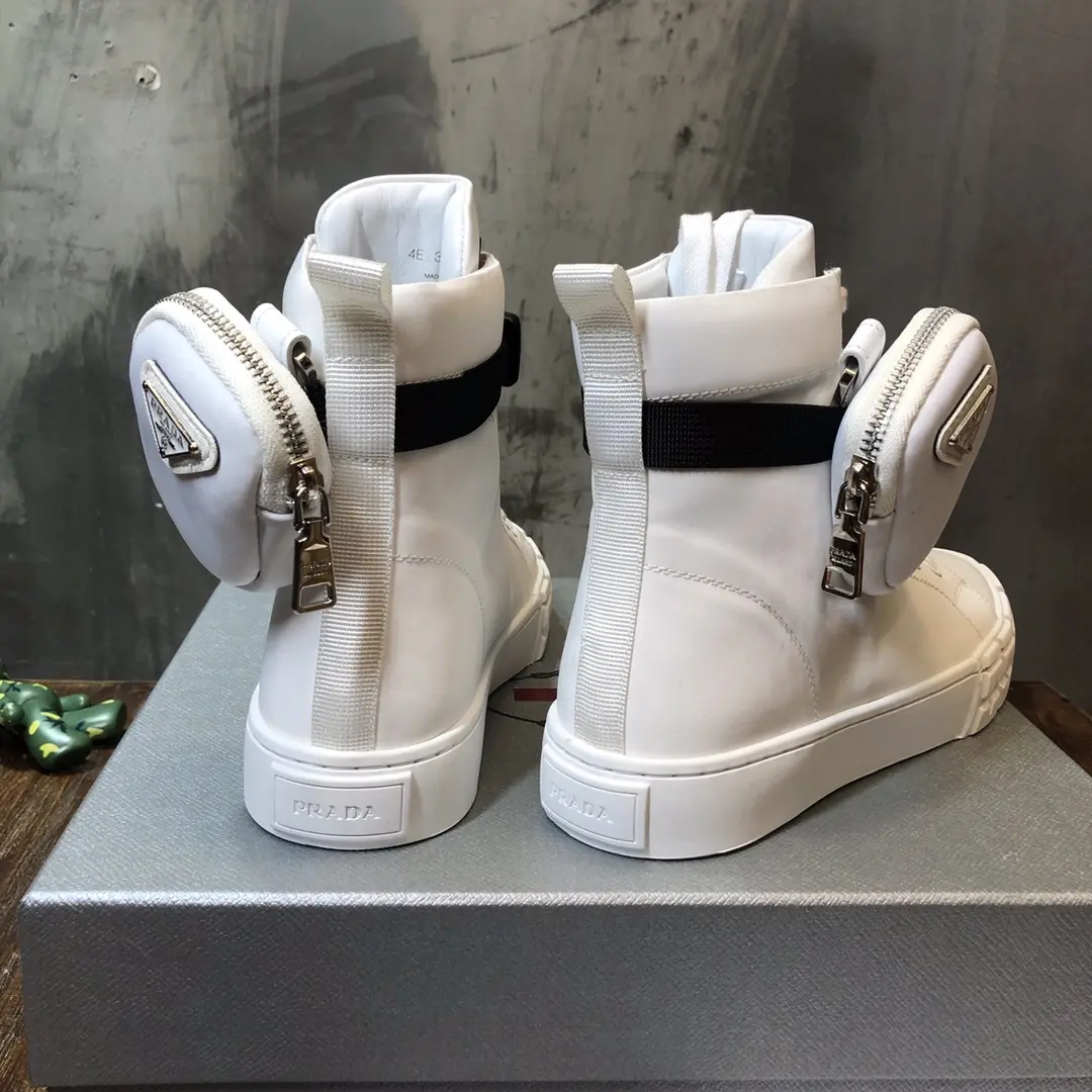 Prada Sport Wallet Sneaker White High-Top – High Quality Replica Prada Shoes for Sale Sophisticated 241