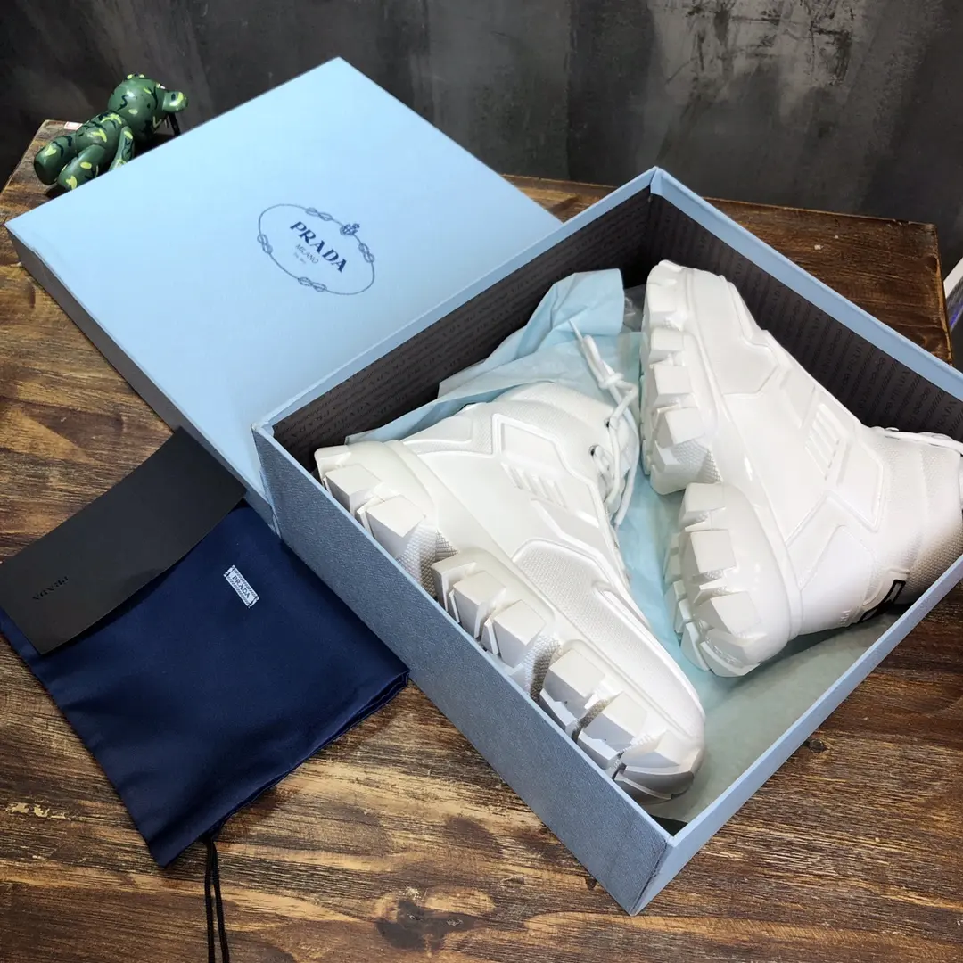 ZeroBulk Prada Transformer High-Top Sneaker White – Replica Prada Shoes with High Quality Craftsmanship 207