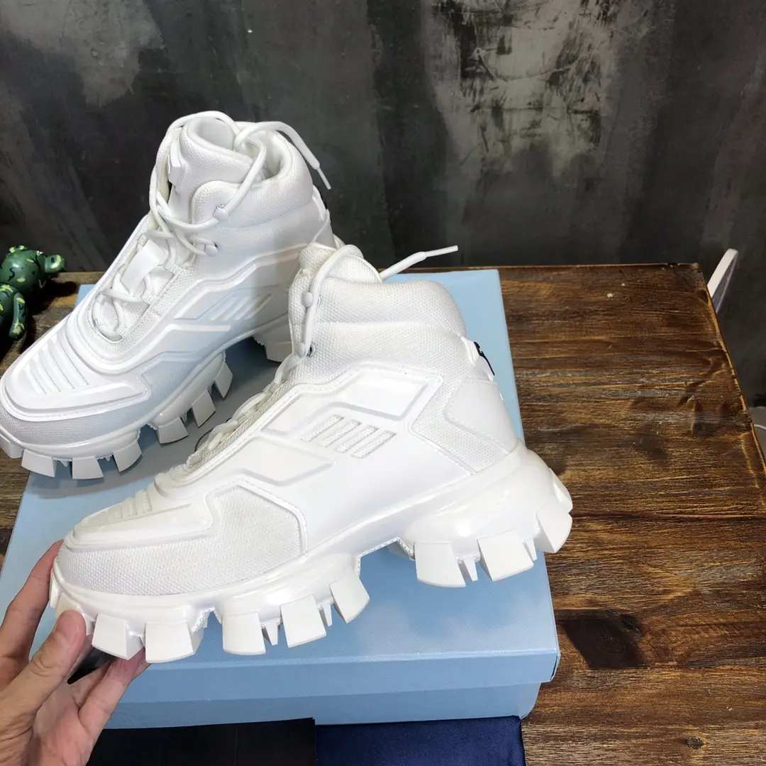 ZeroBulk Prada Transformer High-Top Sneaker White – Replica Prada Shoes with High Quality Craftsmanship 207