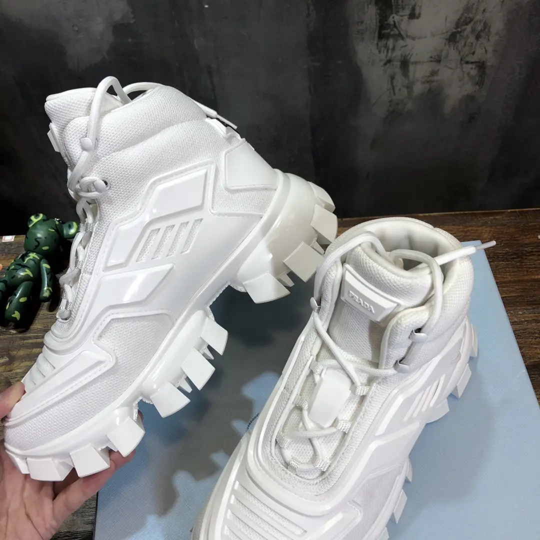 ZeroBulk Prada Transformer High-Top Sneaker White – Replica Prada Shoes with High Quality Craftsmanship 207
