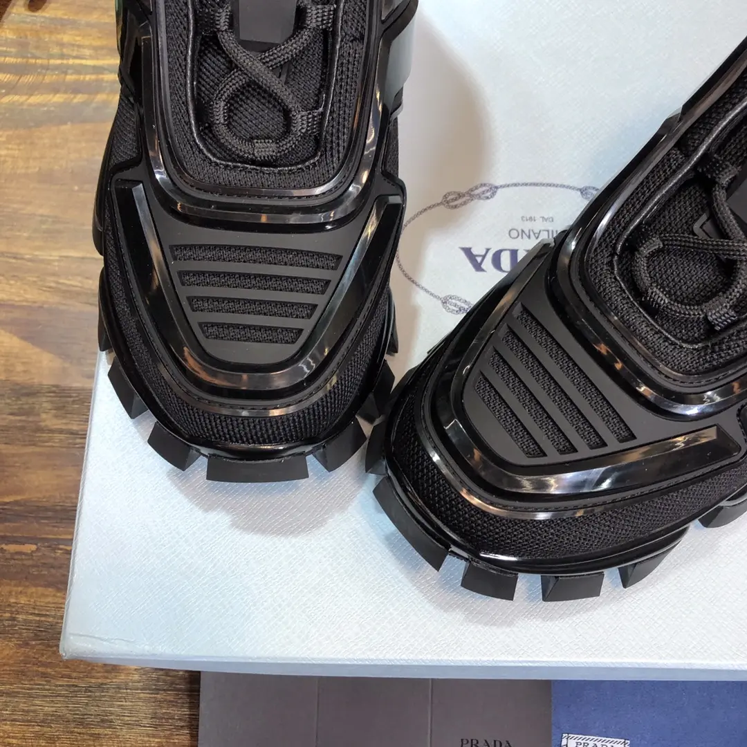BestValue Prada Transformer High-Top Sneakers Black – Replica Prada Shoes with High Quality 204