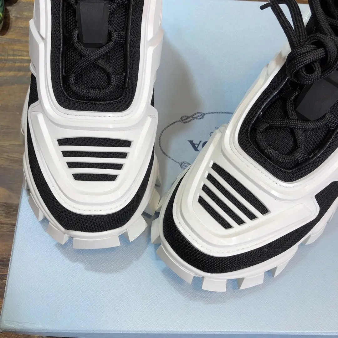 Prada Transformer High-Top Sneakers Black White – Replica Prada Shoes & High Quality Replica Sneakers Contemporary 181