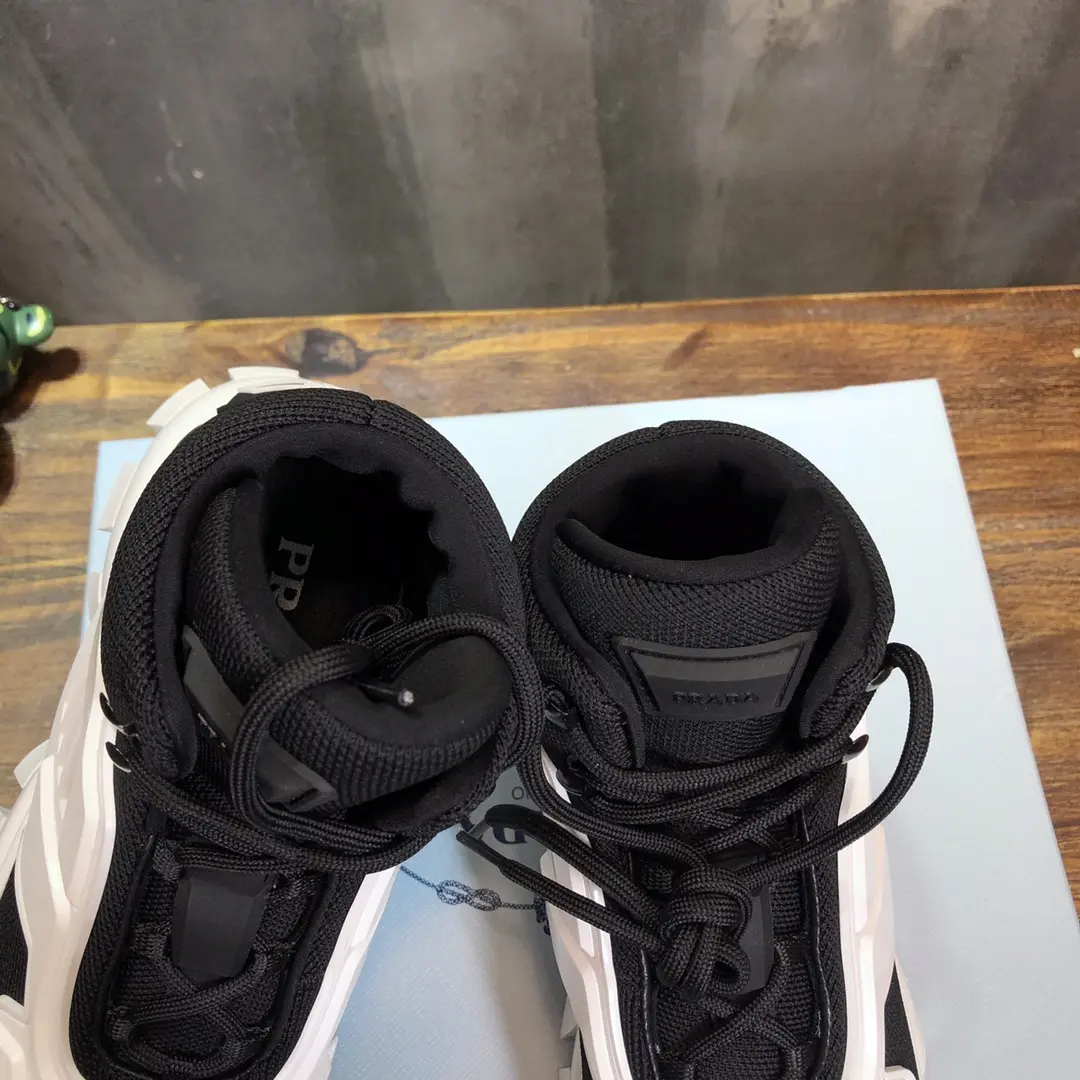 Prada Transformer High-Top Sneakers Black White – Replica Prada Shoes & High Quality Replica Sneakers Contemporary 181