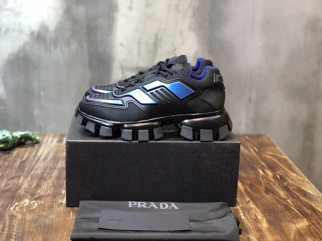 Prada Transformer Sneakers Black Blue Low-Top – Replica Prada Shoes & High Quality 1:1 Sneakers WellDesigned 219