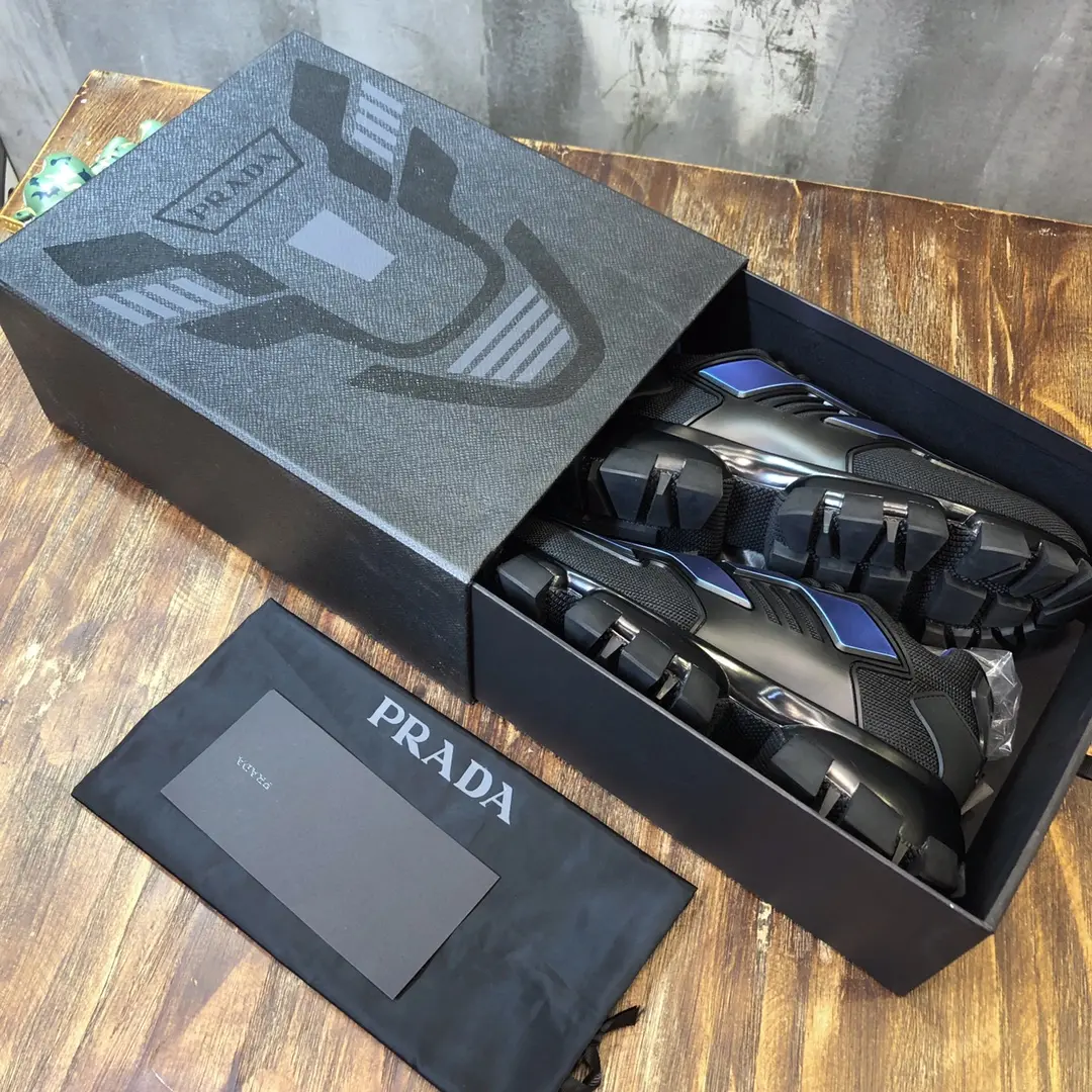 Prada Transformer Sneakers Black Blue Low-Top – Replica Prada Shoes & High Quality 1:1 Sneakers WellDesigned 219