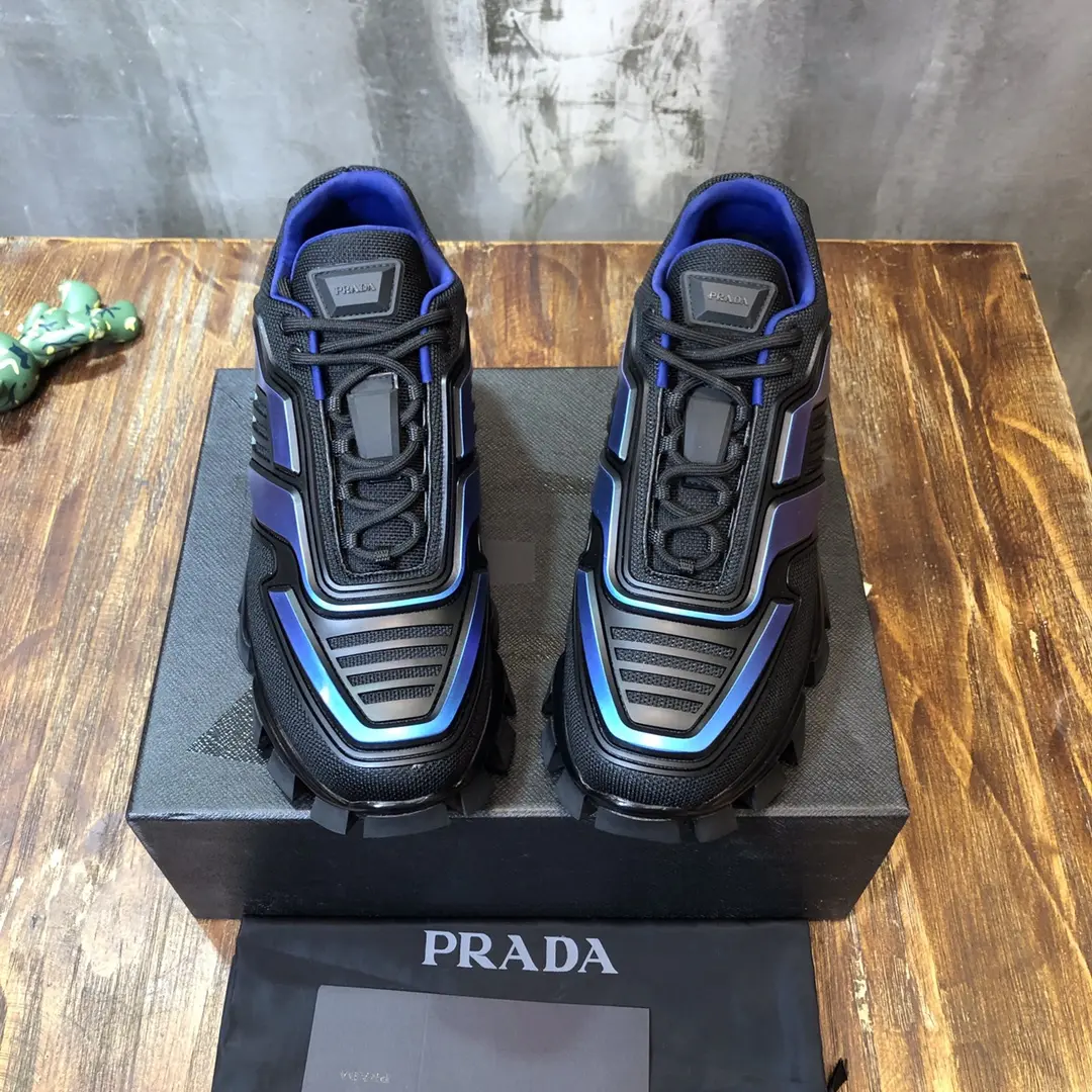 Prada Transformer Sneakers Black Blue Low-Top – Replica Prada Shoes & High Quality 1:1 Sneakers WellDesigned 219