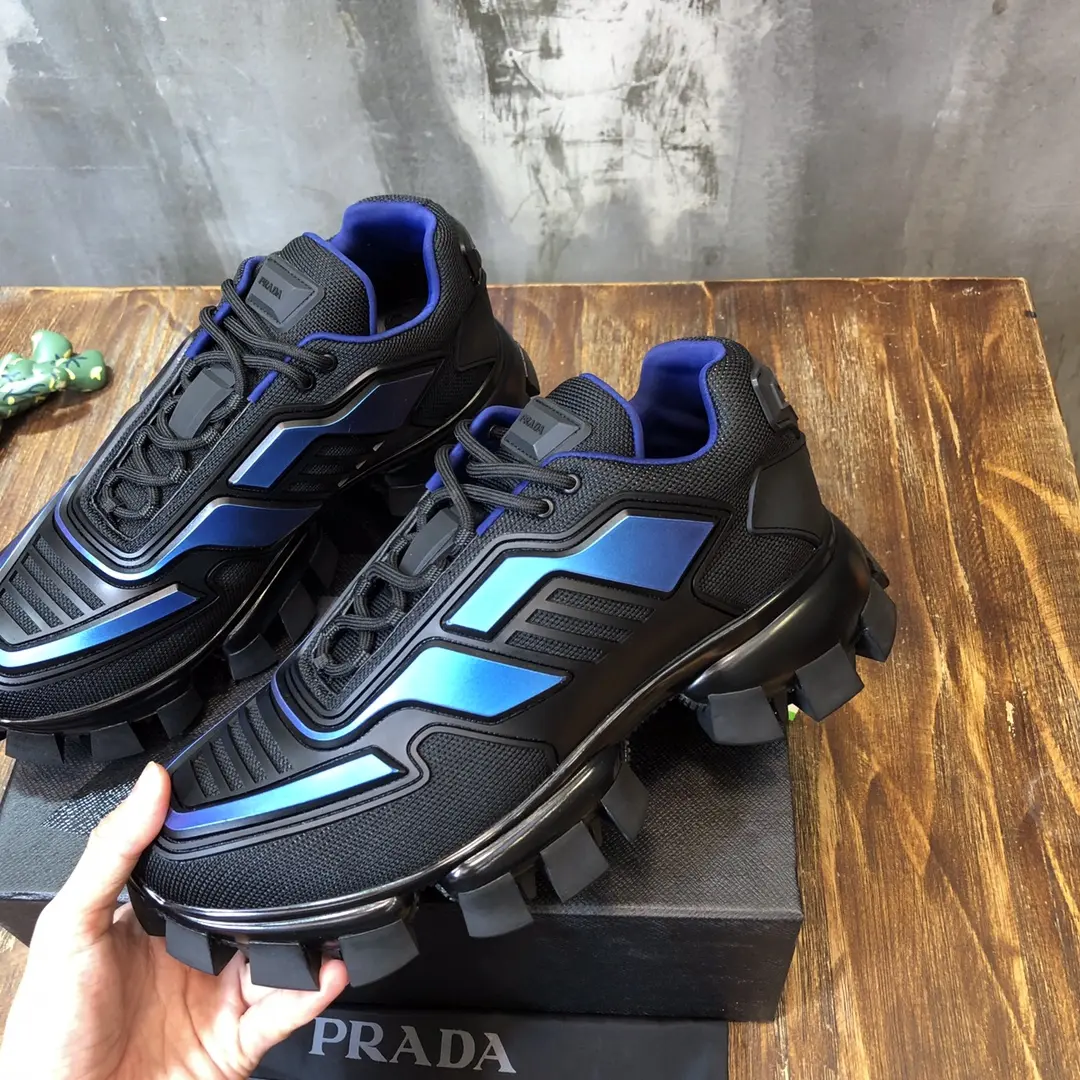 Prada Transformer Sneakers Black Blue Low-Top – Replica Prada Shoes & High Quality 1:1 Sneakers WellDesigned 219