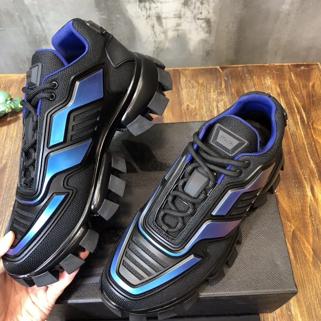 Prada Transformer Sneakers Black Blue Low-Top – Replica Prada Shoes & High Quality 1:1 Sneakers WellDesigned 219