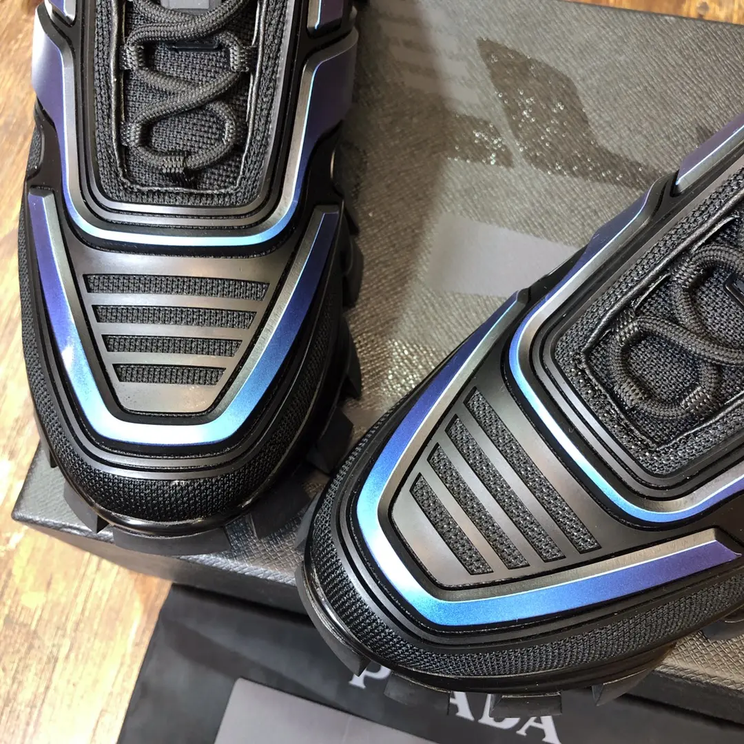 Prada Transformer Sneakers Black Blue Low-Top – Replica Prada Shoes & High Quality 1:1 Sneakers WellDesigned 219