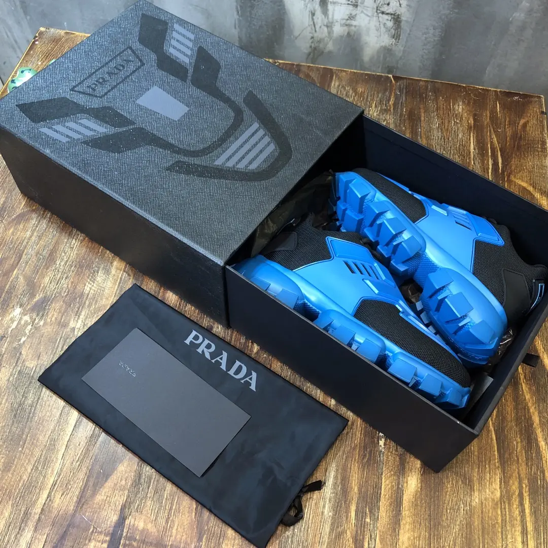 Prada Transformer Sneakers Blue Black – Replica Prada Shoes & High Quality Prada Sneakers Replica Refined 222