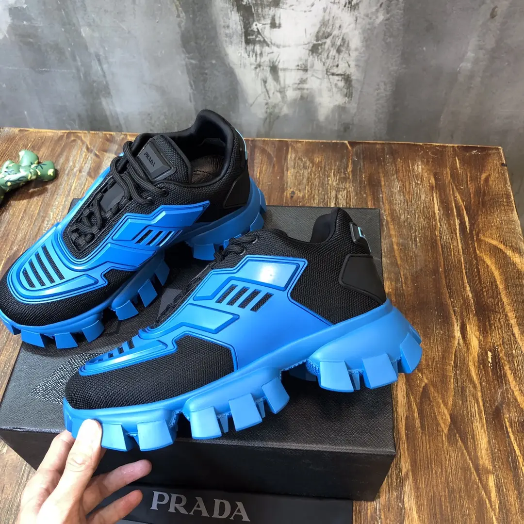 Prada Transformer Sneakers Blue Black – Replica Prada Shoes & High Quality Prada Sneakers Replica Refined 222