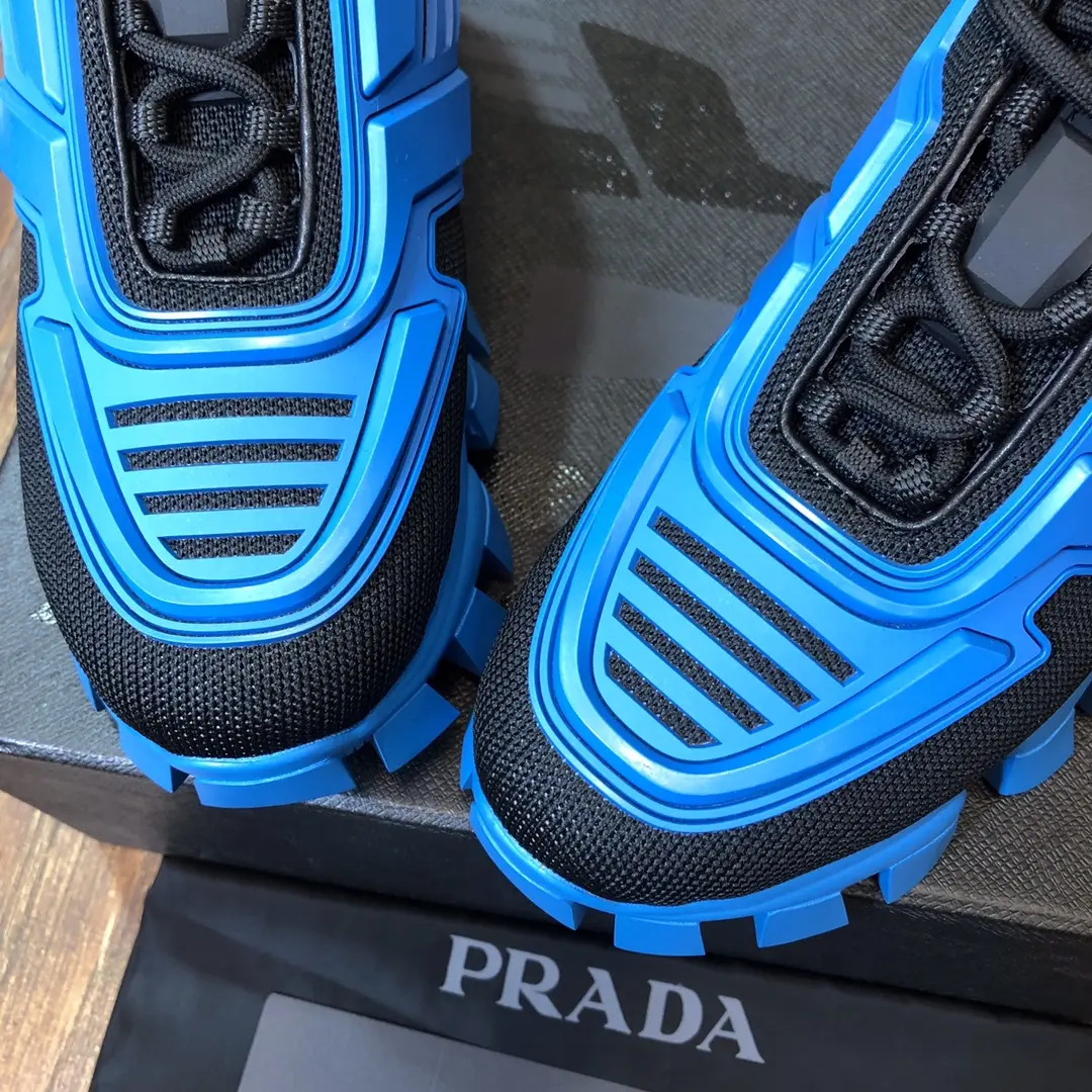 Prada Transformer Sneakers Blue Black – Replica Prada Shoes & High Quality Prada Sneakers Replica Refined 222