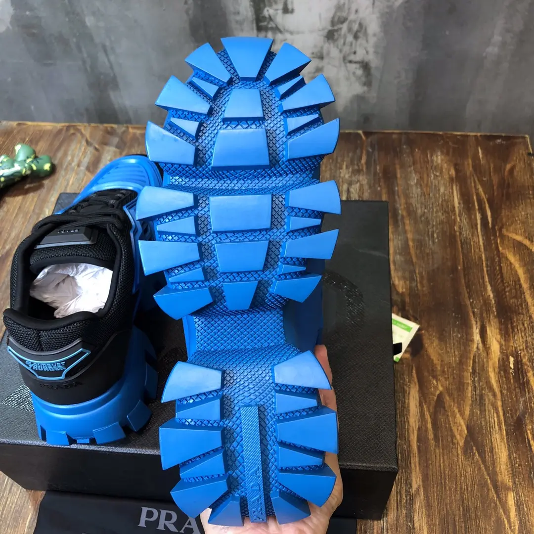 Prada Transformer Sneakers Blue Black – Replica Prada Shoes & High Quality Prada Sneakers Replica Refined 222