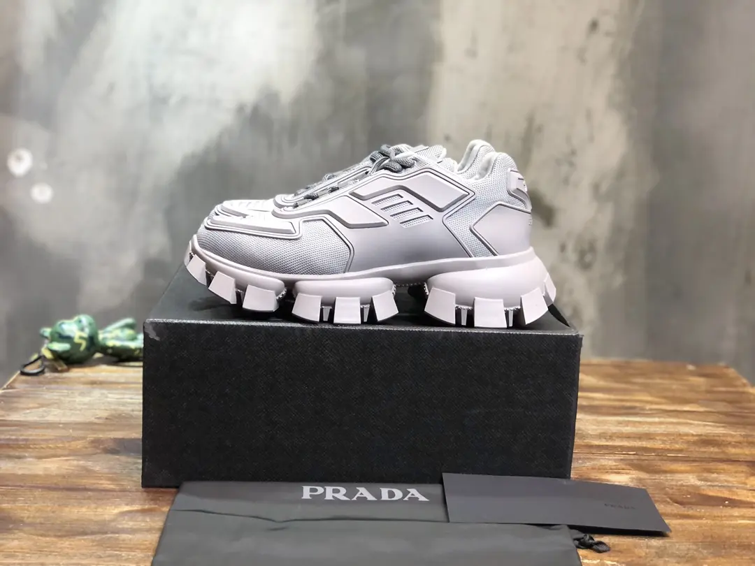 Unisex Prada Transformer Sneakers Grey Chunky Style – High Quality Replica Prada Shoes 1: 233