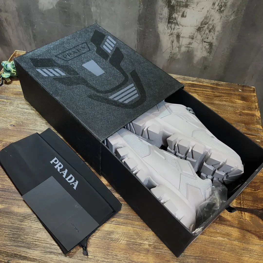Unisex Prada Transformer Sneakers Grey Chunky Style – High Quality Replica Prada Shoes 1: 233