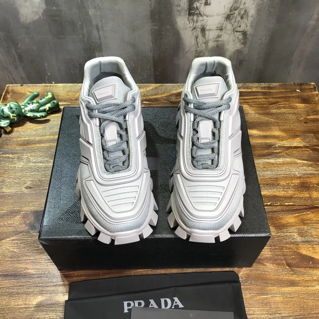 Unisex Prada Transformer Sneakers Grey Chunky Style – High Quality Replica Prada Shoes 1: 233