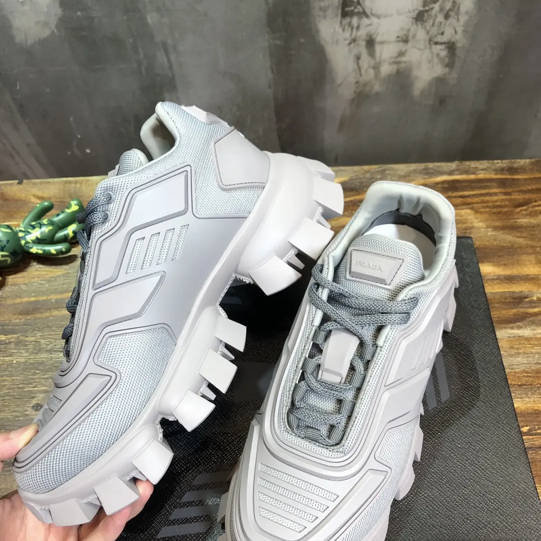 Unisex Prada Transformer Sneakers Grey Chunky Style – High Quality Replica Prada Shoes 1: 233