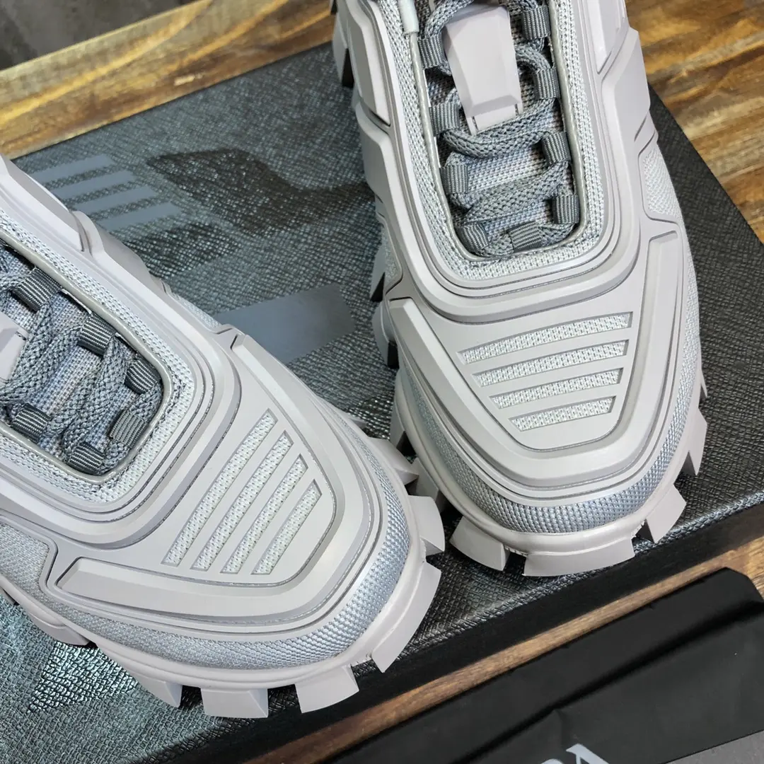 Unisex Prada Transformer Sneakers Grey Chunky Style – High Quality Replica Prada Shoes 1: 233